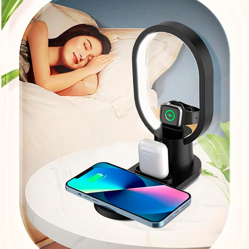 BASE CARGADOR INALAMBRICO 4 EN 1